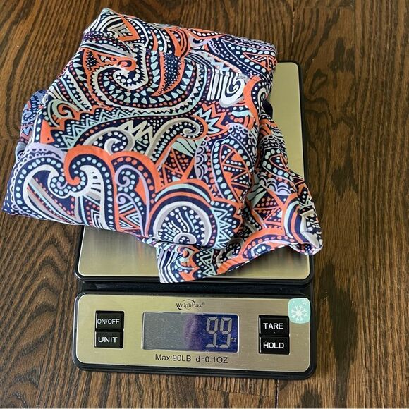 Title Nine Daring Floral Paisley Dress Purple Orange Size Large Knee Length - Picture 9 of 9